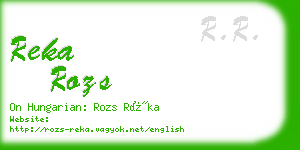 reka rozs business card